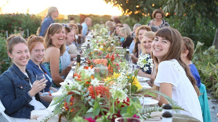 Flower fields become dining rooms during American Grown Field to Vase Dinner Tour