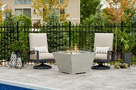 Cove Square gas fire pit table