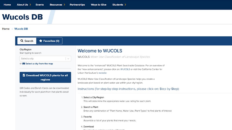 WUCOLS announces database update 