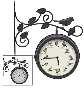 combination outdoor clock and thermometer