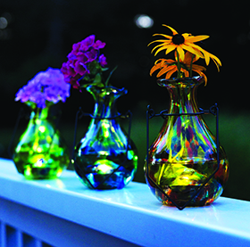 LunaLite Solar Vases Garden Center