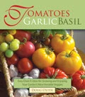 book cover image with yellow and red tomatoes and tomatoes garlic basil as title