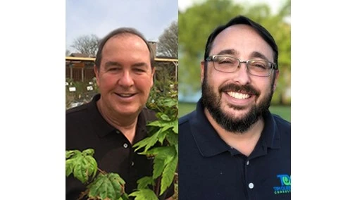 Steve Bailey (left) and latest group member Tim Quebedeaux (right).