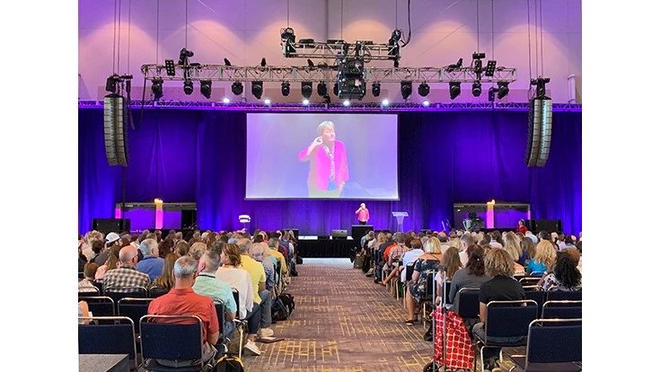 Dr. Bridget Behe addresses the crowd at The IGC Show, Aug. 13, 2019.