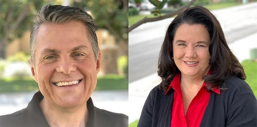 Chris Sabbarese, left, and Virginia Sabbarese, right